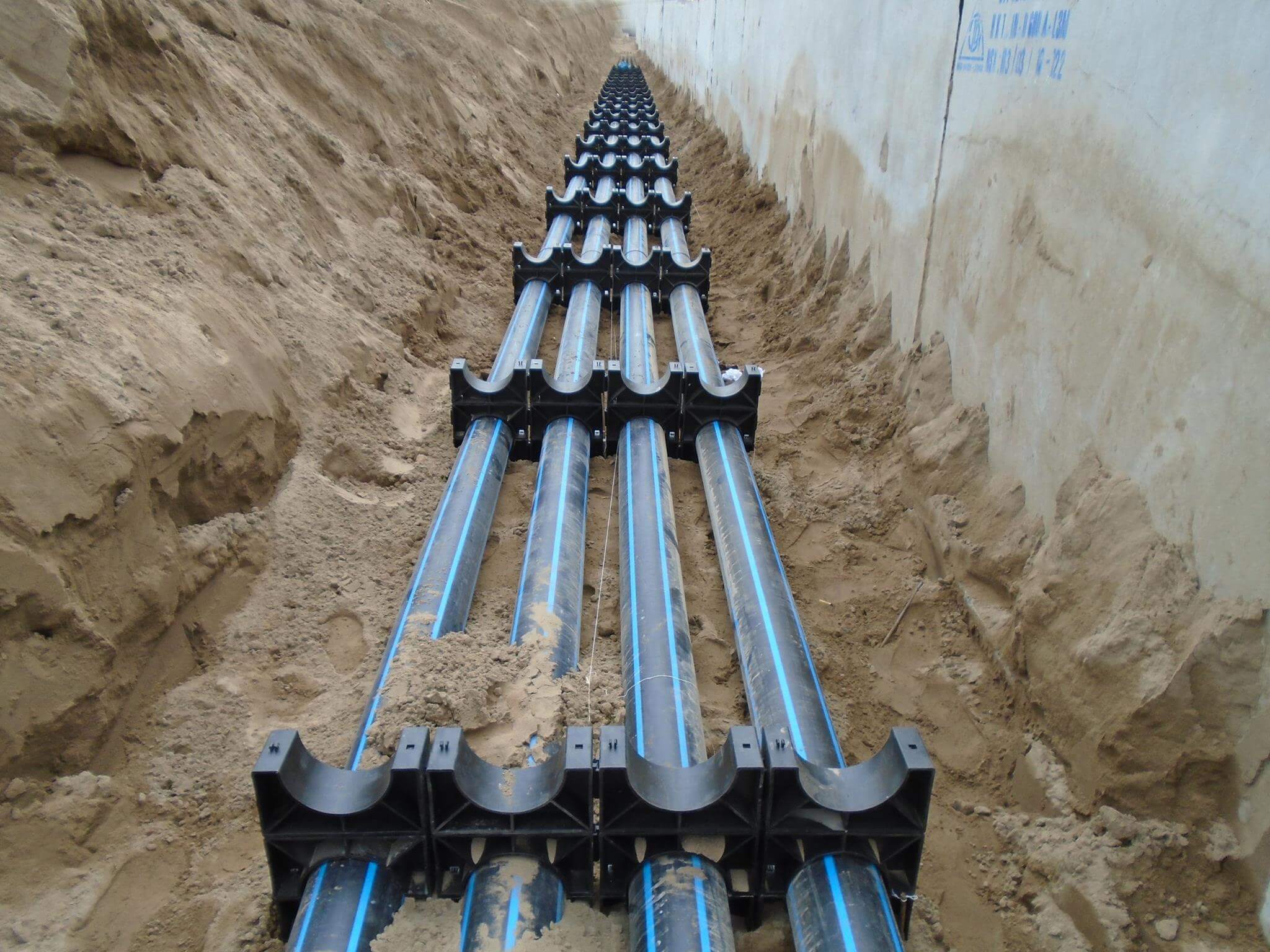 Thi công ống cấp điện – Tuyến R1